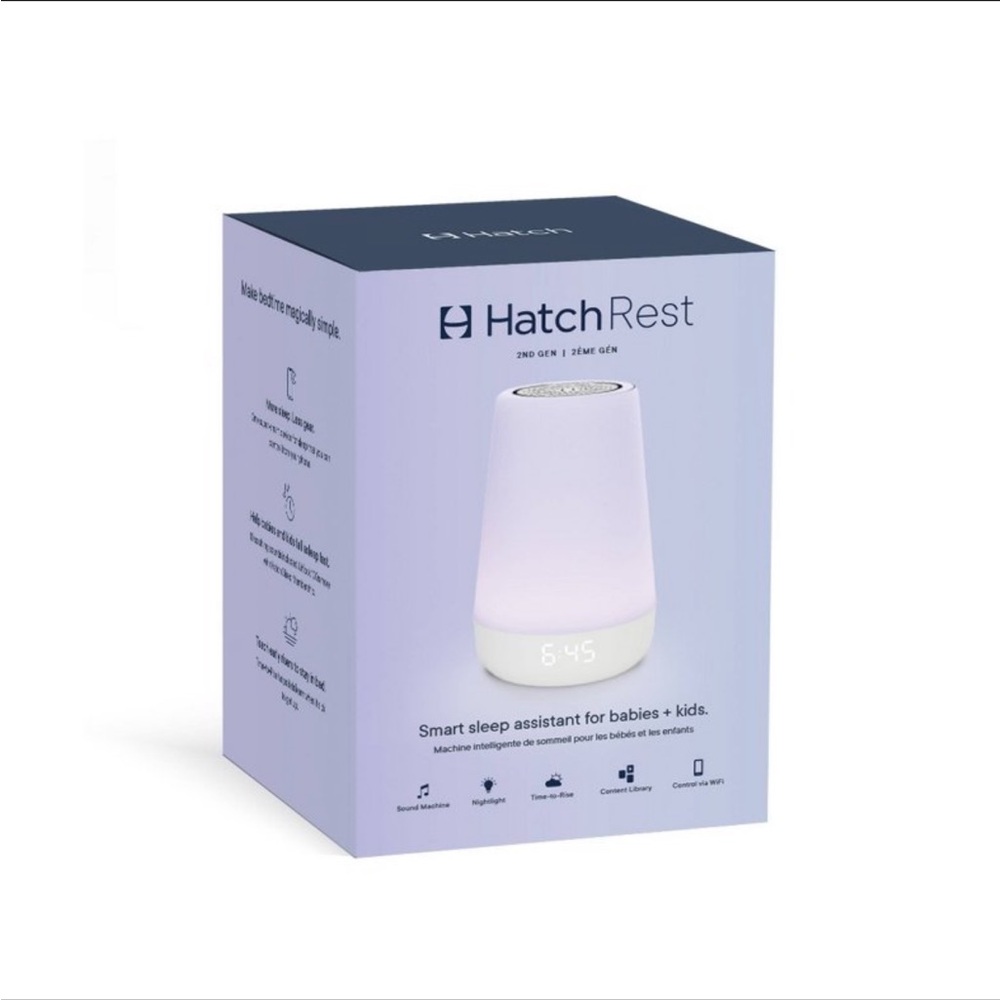Hatch Rest 2nd Gen All-in-one Sleep Machine, Night Light, and Sound Machine.